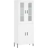 vidaXL Highboard blanc 69,5x34x180 cm Bois composite