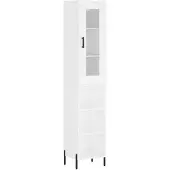 vidaXL Highboard blanc 34,5x34x180 cm Bois composite