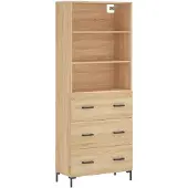 vidaXL Highboard chêne Sonoma 69,5x34x180 cm Matériau dérivé du bois