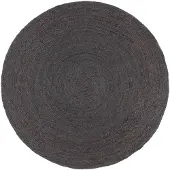 vidaXL Tapis fait à la main Jute Rond 240 cm Gris foncé