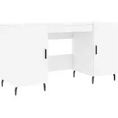 vidaXL Bureau blanc 140x50x75 cm bois composite