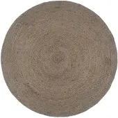 vidaXL Tapis fait à la main Jute Rond 210 cm Gris