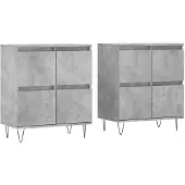 vidaXL Sideboards 2 pcs. Gris béton Bois composite