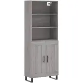 vidaXL Highboard Gris Sonoma 69,5x34x180 cm Matériau dérivé du bois