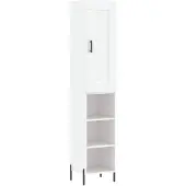 vidaXL Highboard blanc 34,5x34x180 cm Bois composite