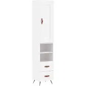 vidaXL Highboard blanc 34,5x34x180 cm Bois composite