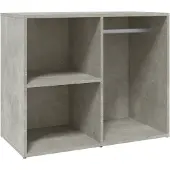 vidaXL Étagère pour coiffeuse gris béton 80x40x65 cm Bois composite