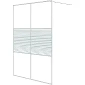 vidaXL Paroi de douche pour passage piétonnier blanc 140x195 cm ESG-verre clair
