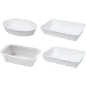 Küchenprofi Bourgogne Porcelaine Rectangulaire Plat de service, Plat à gratin, Blanc