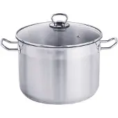 Huismerk Marmite avec couvercle en verre - 10 litres - inox