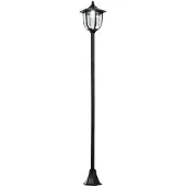 Outsunny Lanterne de jardin solaire à LED, 30/60 lumens, acier inoxydable, noir B30-006