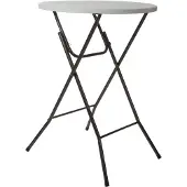 Perel Table pliante, blanche, 80 x 110 cm, utilisation intérieure et extérieure, idéale pour les événements et l'utilisation quotidienne, max. 100 kg, convient partout, légère et portable, espace de