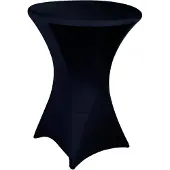 Perel Housse de Table Cocktail - Noir
