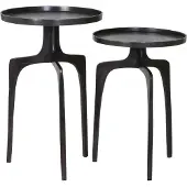 Light & Living Table d'appoint Pano - Bronze - Ø41+Ø38cm - Moderne