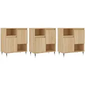 vidaXL Sideboards 3 pcs. chêne Sonoma bois composite