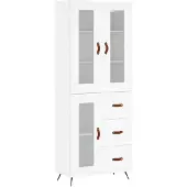 vidaXL Highboard blanc 69,5x34x180 cm Bois composite