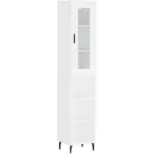 vidaXL Highboard blanc 34,5x34x180 cm Bois composite