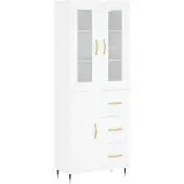 vidaXL Highboard blanc 69,5x34x180 cm Bois composite