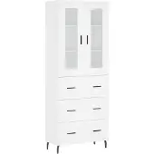 vidaXL Highboard blanc 69,5x34x180 cm Bois composite