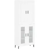 vidaXL Highboard blanc 69,5x34x180 cm Bois composite