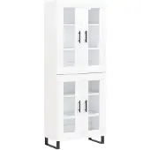 vidaXL Highboard blanc 69,5x34x180 cm Bois composite