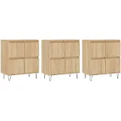 vidaXL Sideboards 3 pcs. chêne Sonoma bois composite
