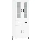 vidaXL Highboard blanc 69,5x34x180 cm Bois composite