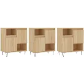 vidaXL Sideboards 3 pcs. chêne Sonoma bois composite