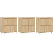 vidaXL Sideboards 3 pcs. chêne Sonoma bois composite