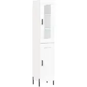 vidaXL Highboard blanc 34,5x34x180 cm Bois composite