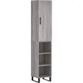 vidaXL Highboard Gris Sonoma 34,5x34x180 cm Matériau dérivé du bois