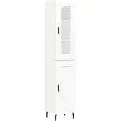 vidaXL Highboard blanc 34,5x34x180 cm Bois composite