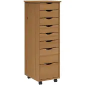 vidaXL Armoire roulante avec tiroirs MOSS bois de pin marron miel