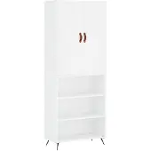 vidaXL Highboard blanc 69,5x34x180 cm Bois composite