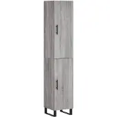 vidaXL Highboard Gris Sonoma 34,5x34x180 cm Matériau dérivé du bois