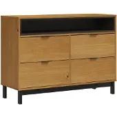 vidaXL Armoire à tiroirs FLAM 110x40x80 cm Pin massif