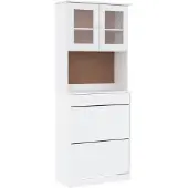 vidaXL Highboard ALTA blanc 77x35x188 cm Pin massif