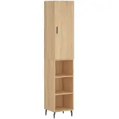 vidaXL Highboard chêne Sonoma 34,5x34x180 cm Matériau dérivé du bois