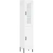 vidaXL Highboard blanc 34,5x34x180 cm Bois composite