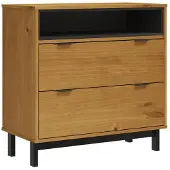 vidaXL Armoire à tiroirs FLAM 80x40x80 cm Pin massif