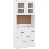 vidaXL Highboard ALTA blanc 77x35x165 cm Pin massif