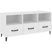 vidaXL Armoire TV blanche 102x35x50 cm Bois composite