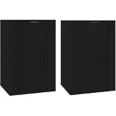 vidaXL Armoires murales TV 2 pcs. noir 40x34,5x60 cm