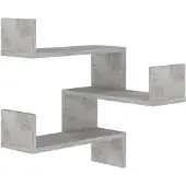 vidaXL Étagère murale d'angle Gris béton 40x40x50 cm Bois d’ingénierie