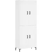 vidaXL Highboard blanc 69,5x34x180 cm Bois composite