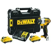 DeWalt Visseuse à chocs 12V XR - - avec 2 batteries 2 Ah - Chargeur - TSTAK- DCF801D2-QW