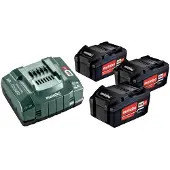 Metabo Basis Set 18V - 3x Batteries 5,2Ah + Chargeur ASC 145 ( 685048000 )