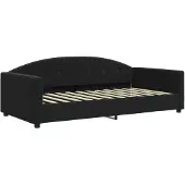 vidaXL Lit de jour noir 100x200 cm velours