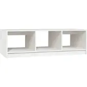 vidaXL Table basse blanche 110x50x34 cm pin massif