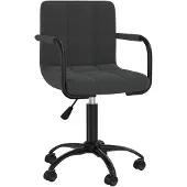 vidaXL Chaise de bureau pivotante noir velours